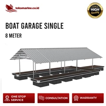 GARASI BOAT APUNG ALUMINIUM - SINGLE BOAT 8 METER