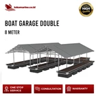 GARASI BOAT APUNG ALUMINIUM - DOUBLE BOAT 8 METER 1